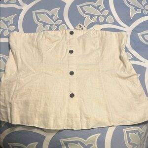 Abercrombie & Fitch Cream Bandeau Top